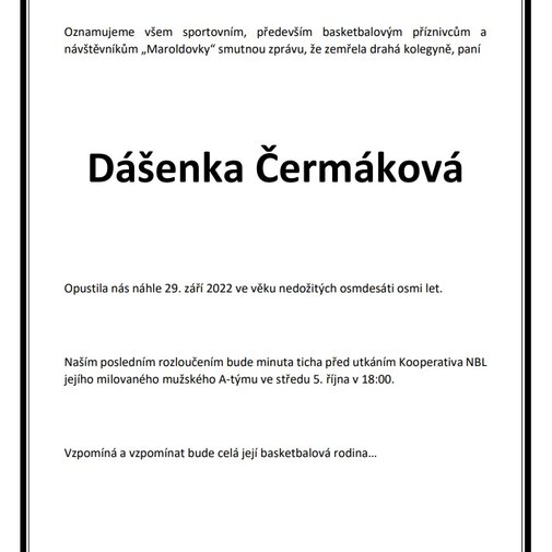 Smutná zpráva Smutná zpráva
