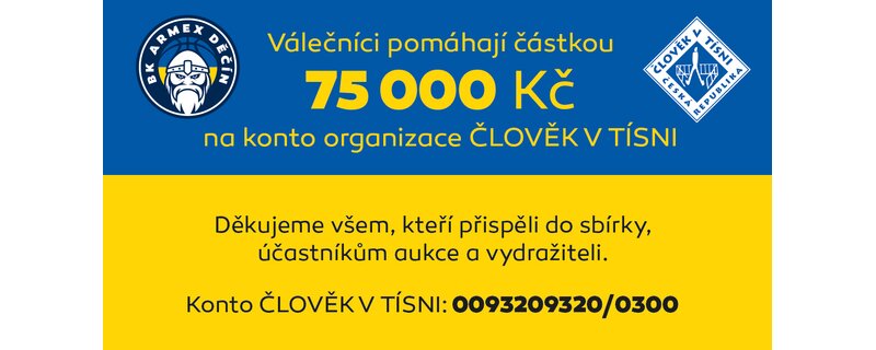 75 000,- Kč pro Ukrajinu a ještě nekončíme! 75 000,- Kč pro Ukrajinu a ještě nekončíme!